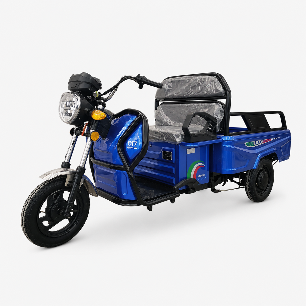 Triciclu electric cu remorcă C17 1000W-60V