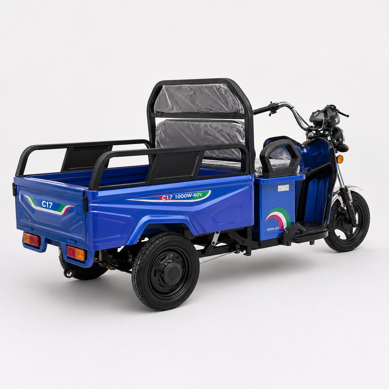 Triciclu electric cu remorcă C17 1000W-60V