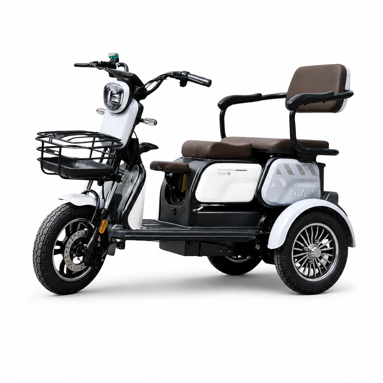 Triciclu electric New One HN-N7 650W Alb, 60V/20Ah