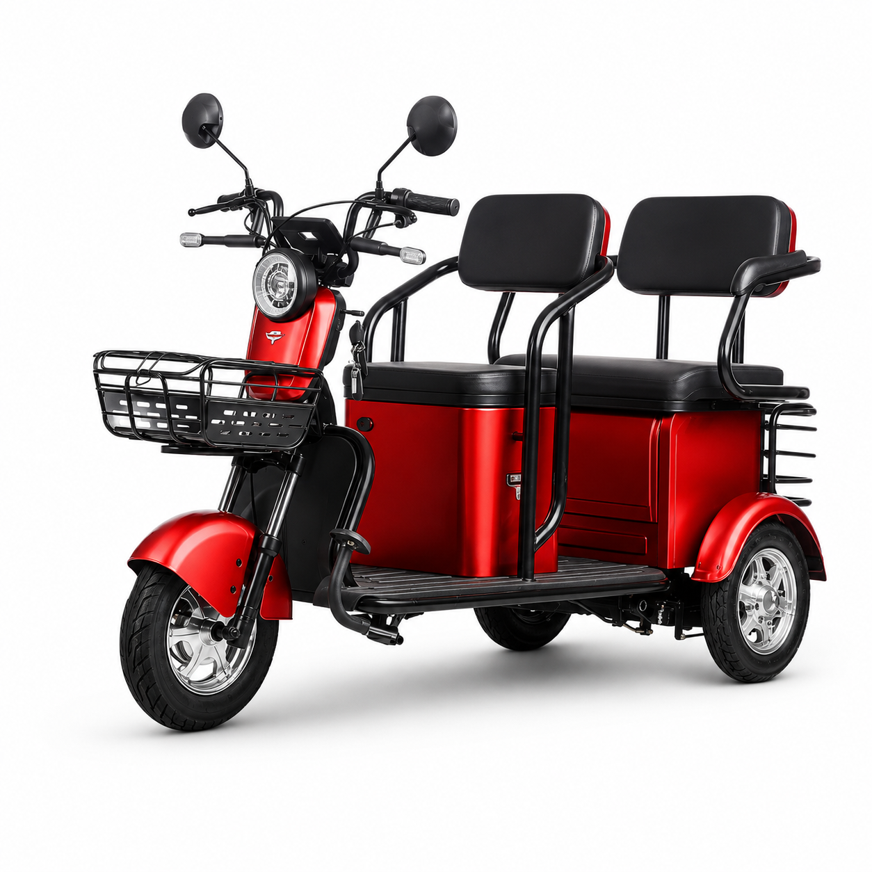 Triciclu electric C20 1000W roșu, baterie 60V 20Ah