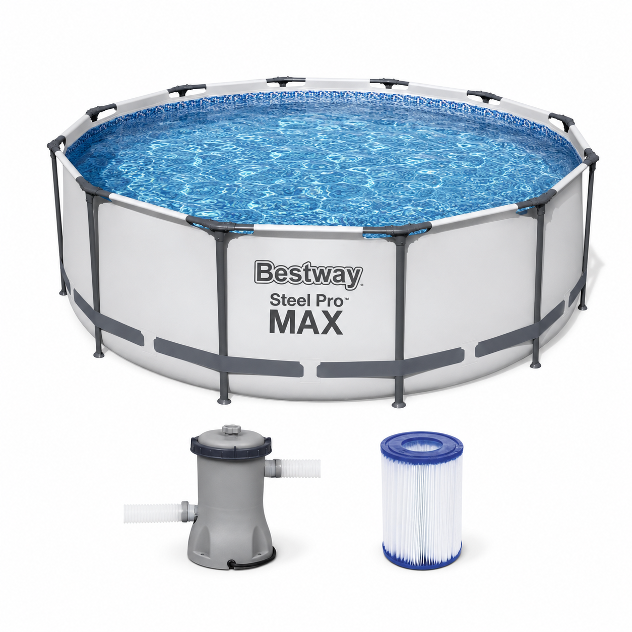 Piscină cu cadru Bestway Steel Pro Max 56260, rotundă, 366×100 cm, 9150 L