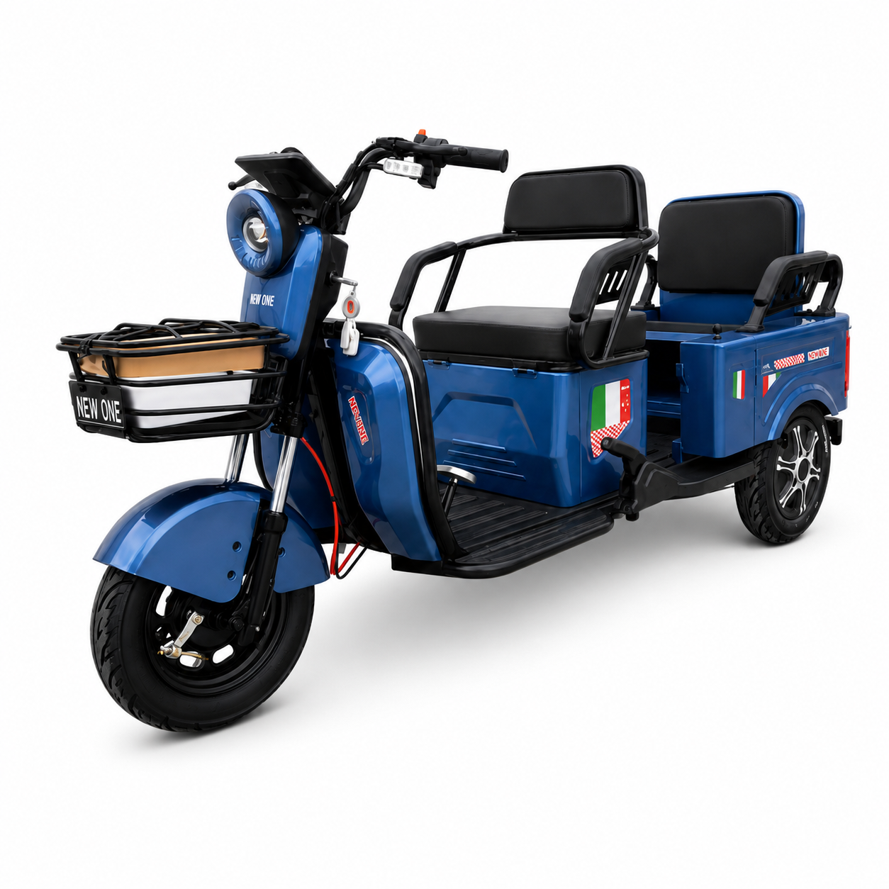 Triciclu electric FUXING 1000W 60V/20Ah albastru
