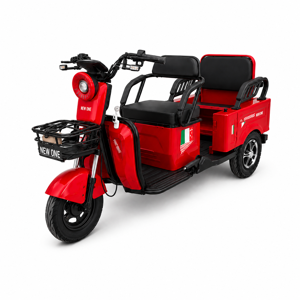 Triciclu electric FUXING 1000W 60V/20Ah roșu