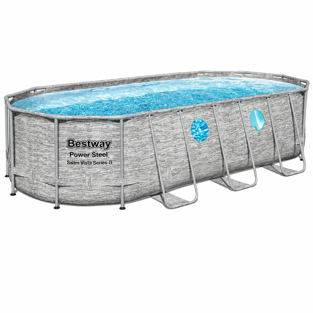 Piscină Bestway Power Steel 56716, ovală, 549×274×122 cm, 13.430 L