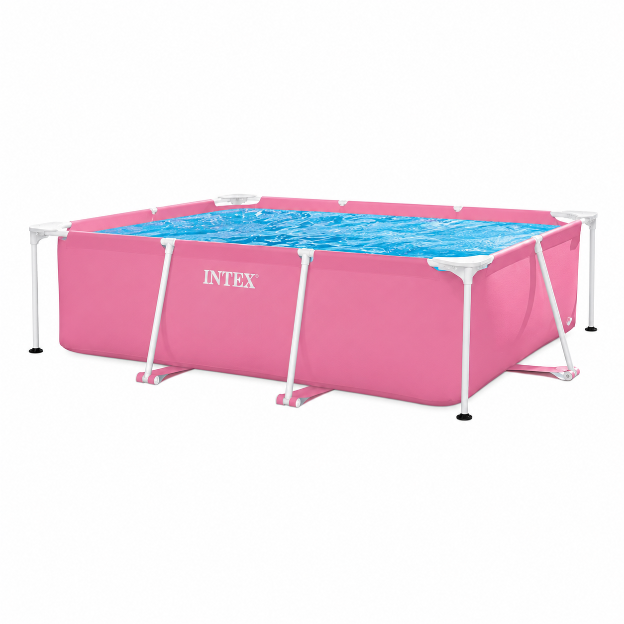 Bazin cu carcasă Intex 220×150×60 cm, 1.662 L, roz, dreptunghiular