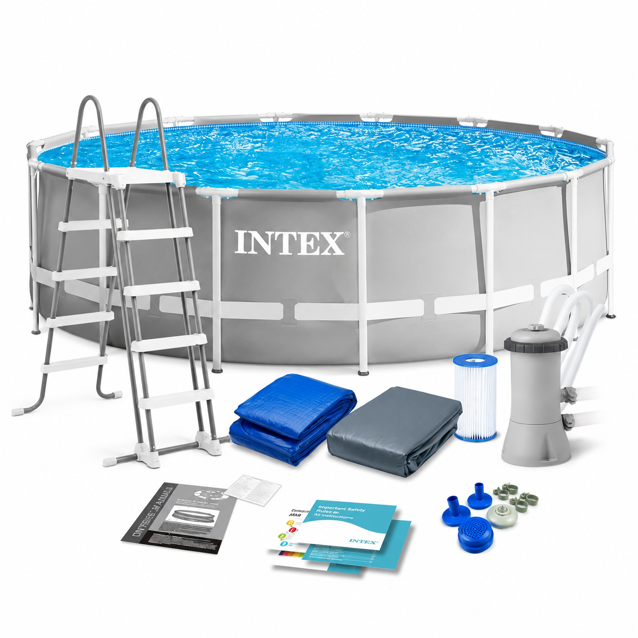 Piscină cu cadru metal INTEX 457×107 cm, 14.614 L