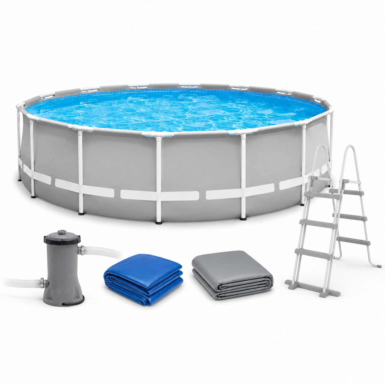 Piscină cu cadru metalic INTEX Prism Frame Clearview 427×107 cm, 12.706 L