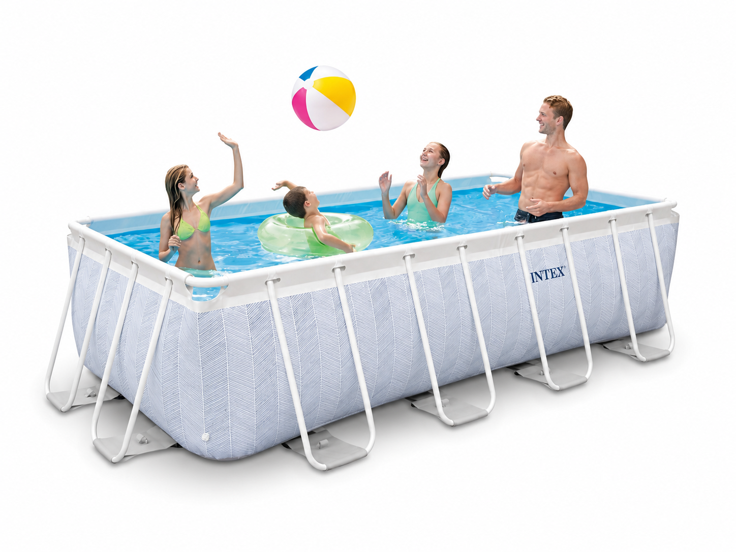 Piscină cu cadru Intex 400×200×100 cm, 6.836 L, dreptunghiulară