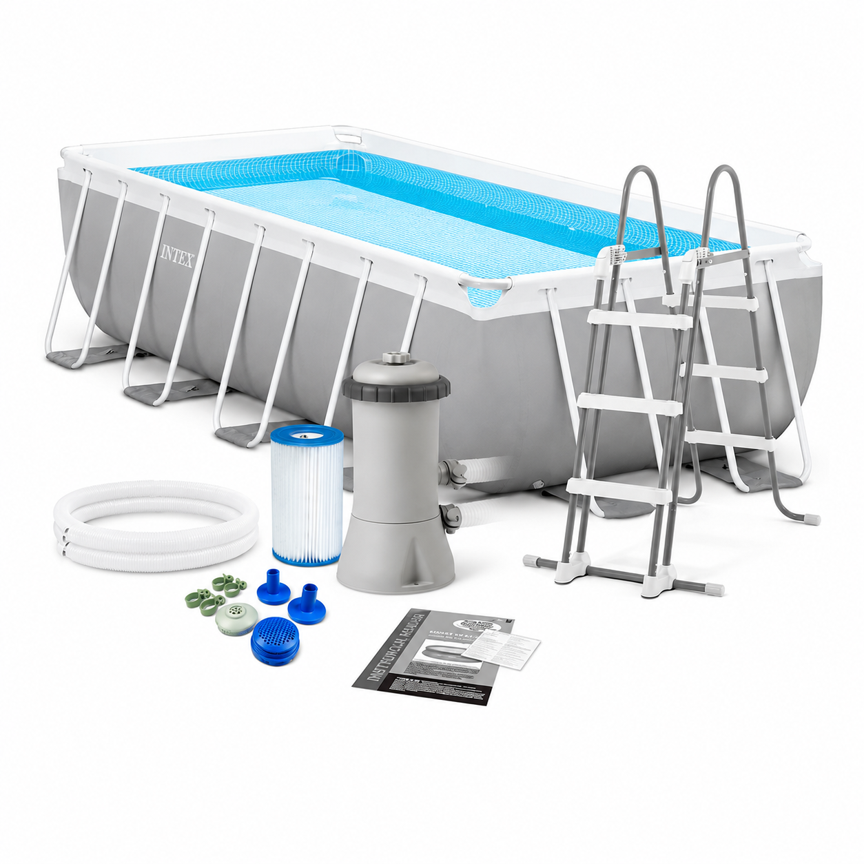 Piscină cu carcasă Intex 400×200×122 cm, 8.418 L