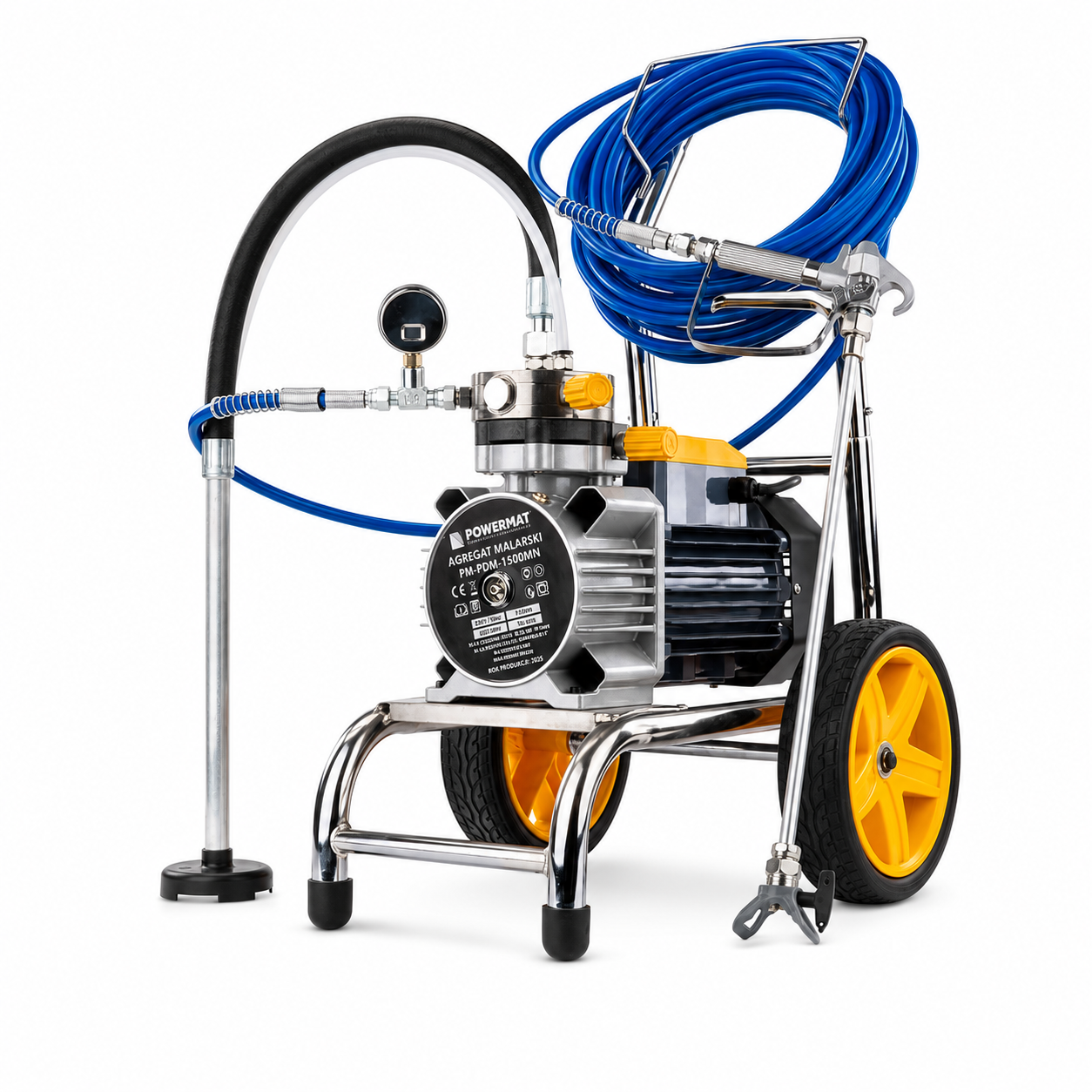 Pulverizator de vopsea airless Powermat PM-PDM-1500MN, 1500 W, 225 bar, 4 l/min
