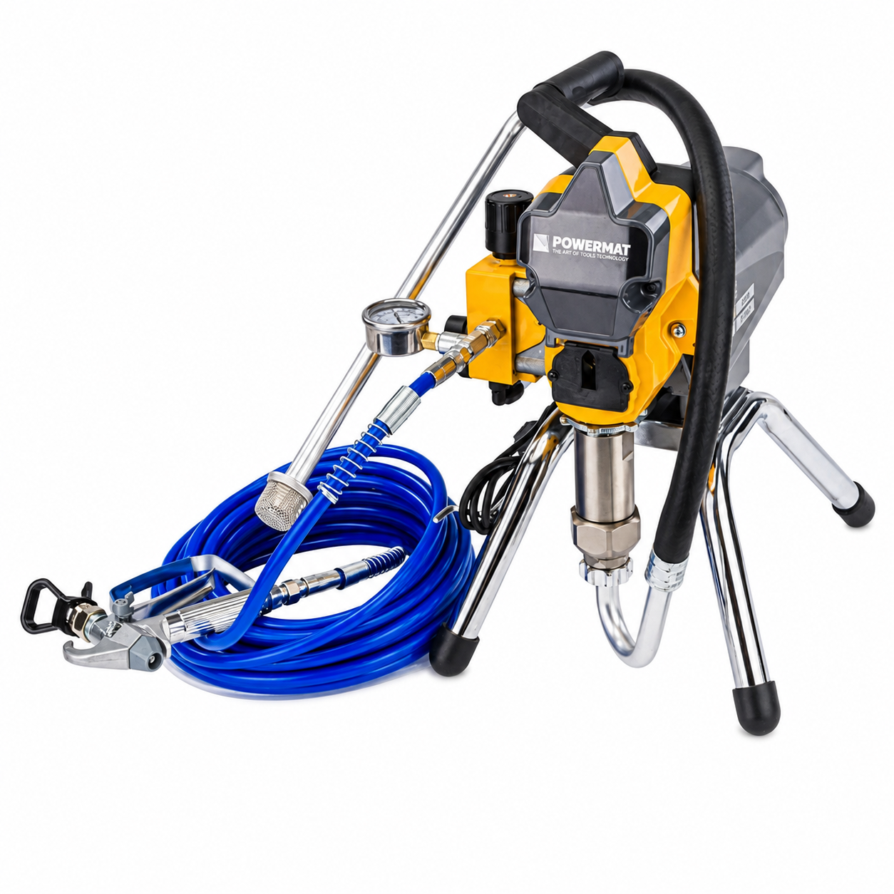Pulverizator airless Powermat PM-PDM-1300M PRO, 1300 W, 230 bar, debit 3 l/min, furtun 15 m