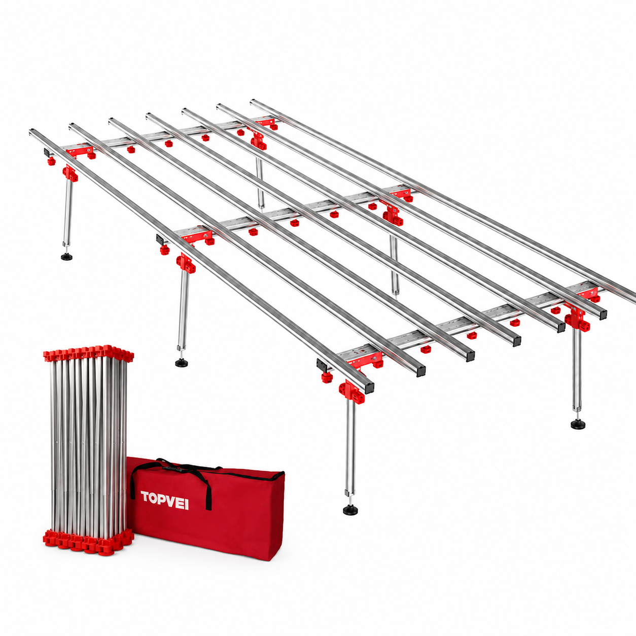Masă profesională de lucru pentru gresie și faianță TOPVEI WS-02-15 PL-L, 240 × 120 × 75 cm