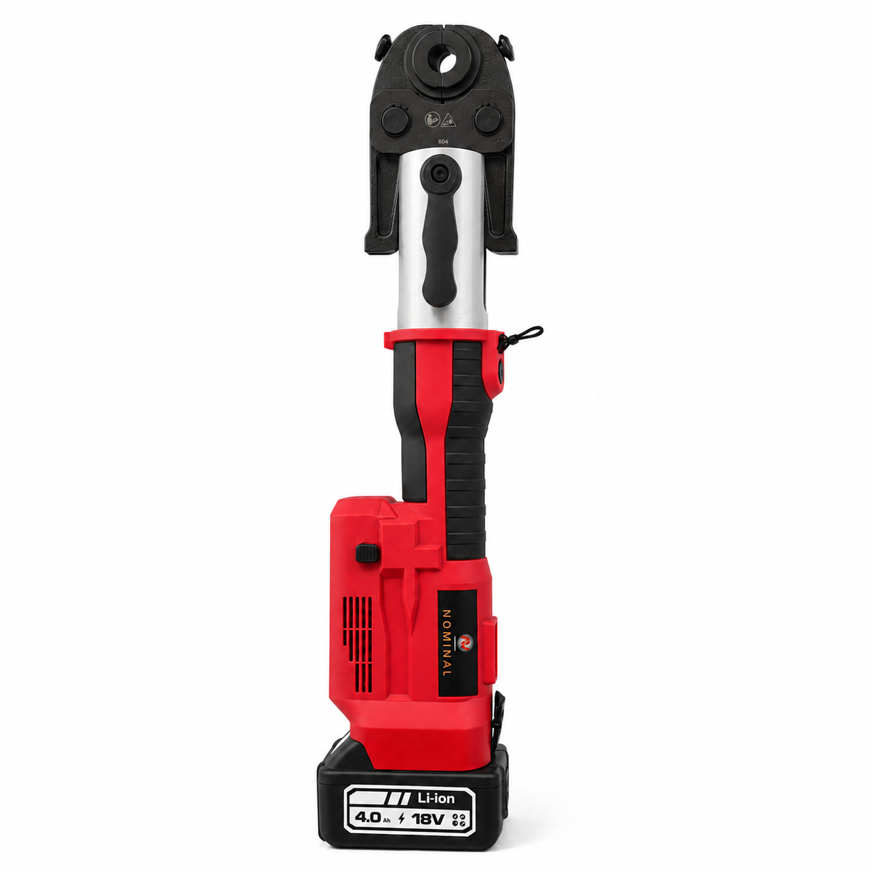 Presă hidraulică cu acumulator pentru țevi NOMINAL SD1550 18 V, 2×4 Ah, 15–54 mm