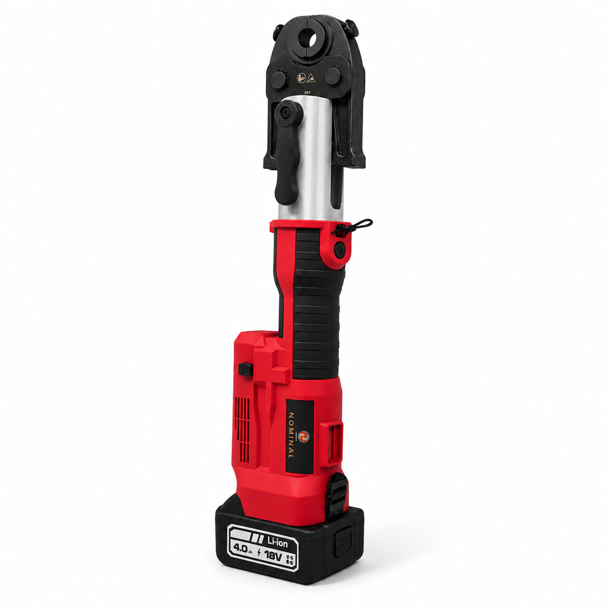 Presă hidraulică cu acumulator pentru țevi NOMINAL SD1550 18 V, 2×4 Ah, 15–54 mm
