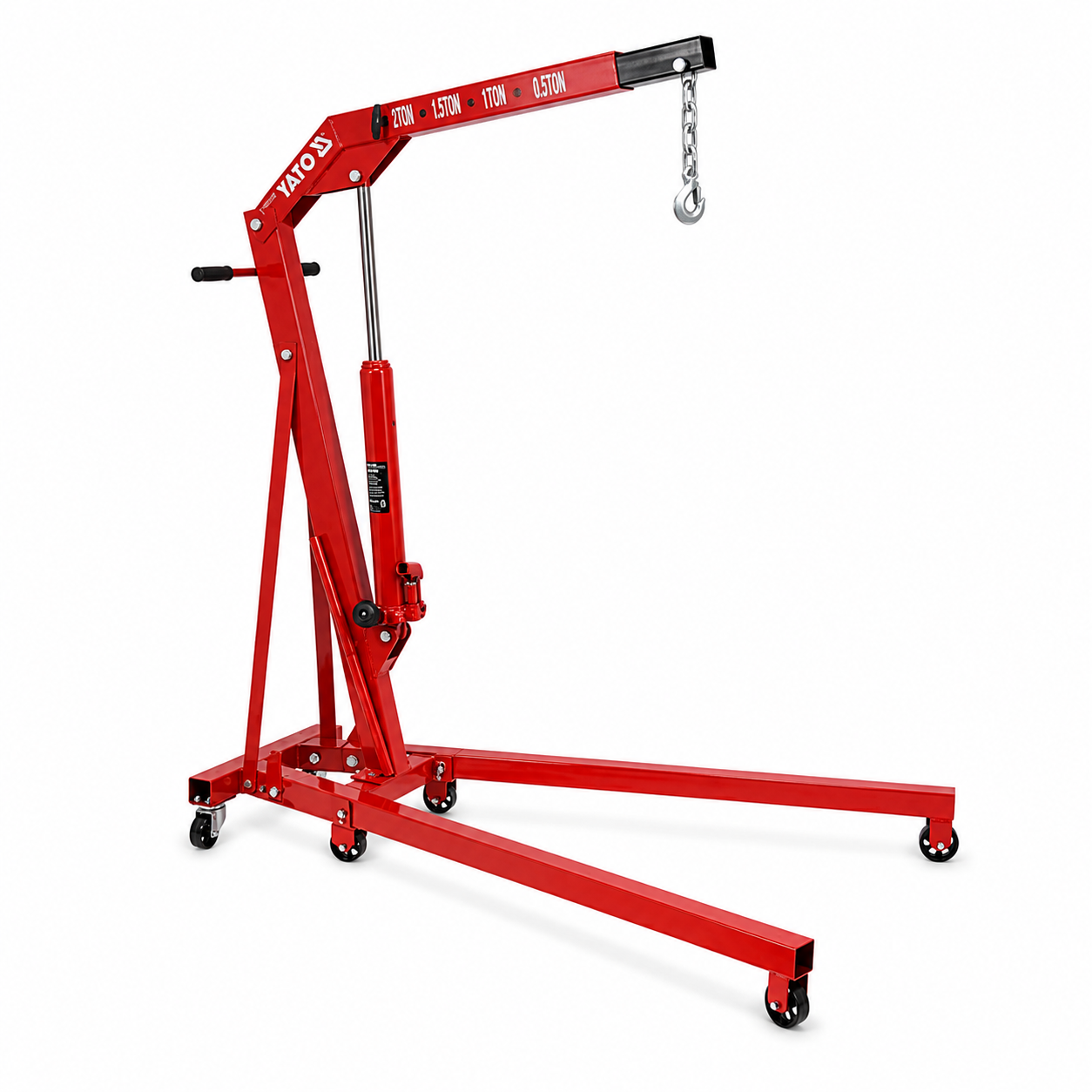 Macara hidraulică pentru motor YATO YT-55556, 1 tonă, înălțime de ridicare 2,1 m