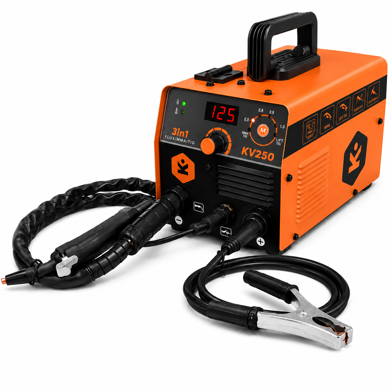 Aparat de sudură semiautomat fără gaz Kronava KV250 250A MIG/FLUX/MMA/LIFT TIG 4600W