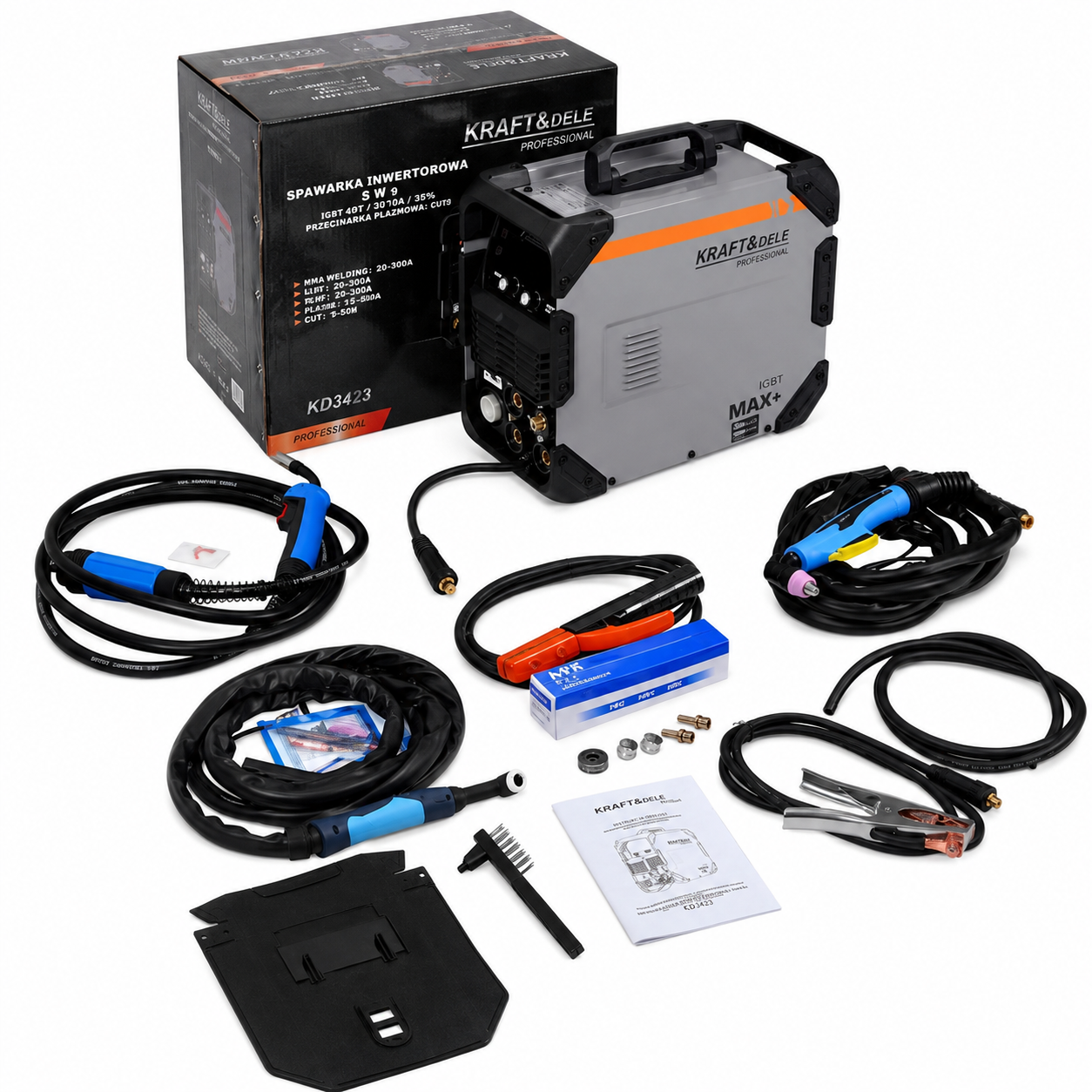 Aparat de sudură multifuncțional Kraft&Dele KD3423 255A 5în1 MIG/MAG/MMA/TIG/PLASMA