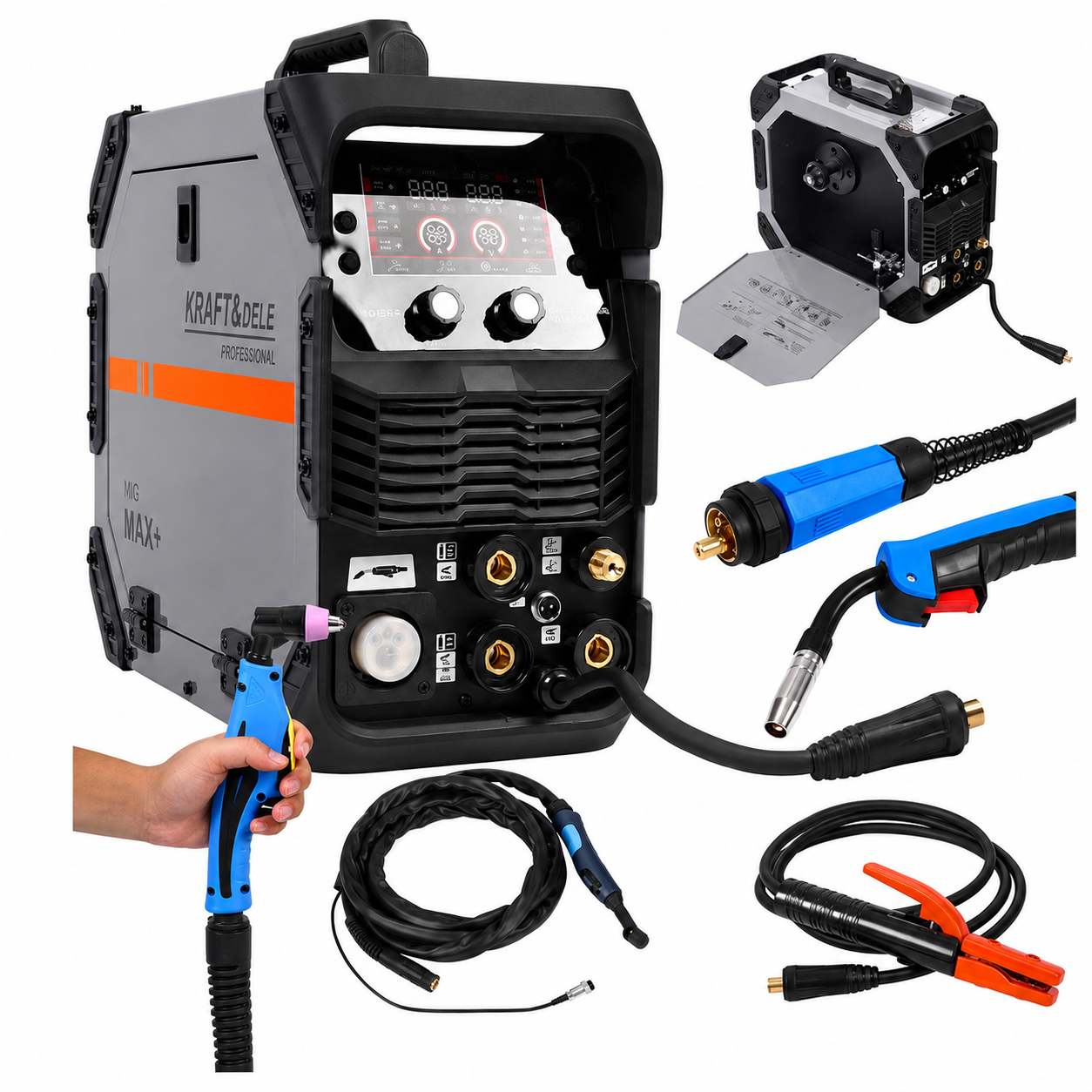 Aparat de sudură multifuncțional Kraft&Dele KD3423 255A 5în1 MIG/MAG/MMA/TIG/PLASMA