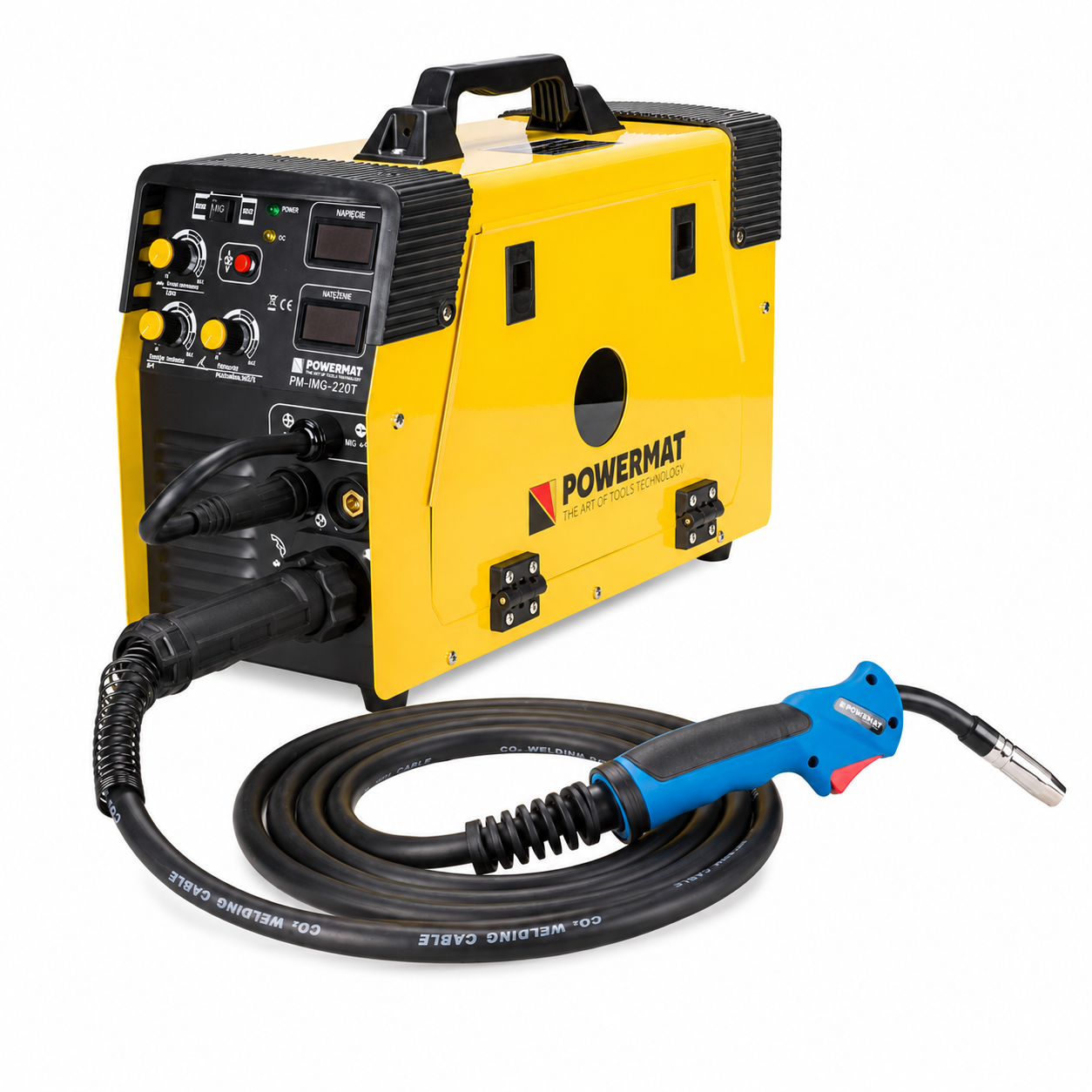 Aparat de sudură semi-automat Powermat PM-IMG-220T 220A MIG/MAG/FCAW/MMA/TIG