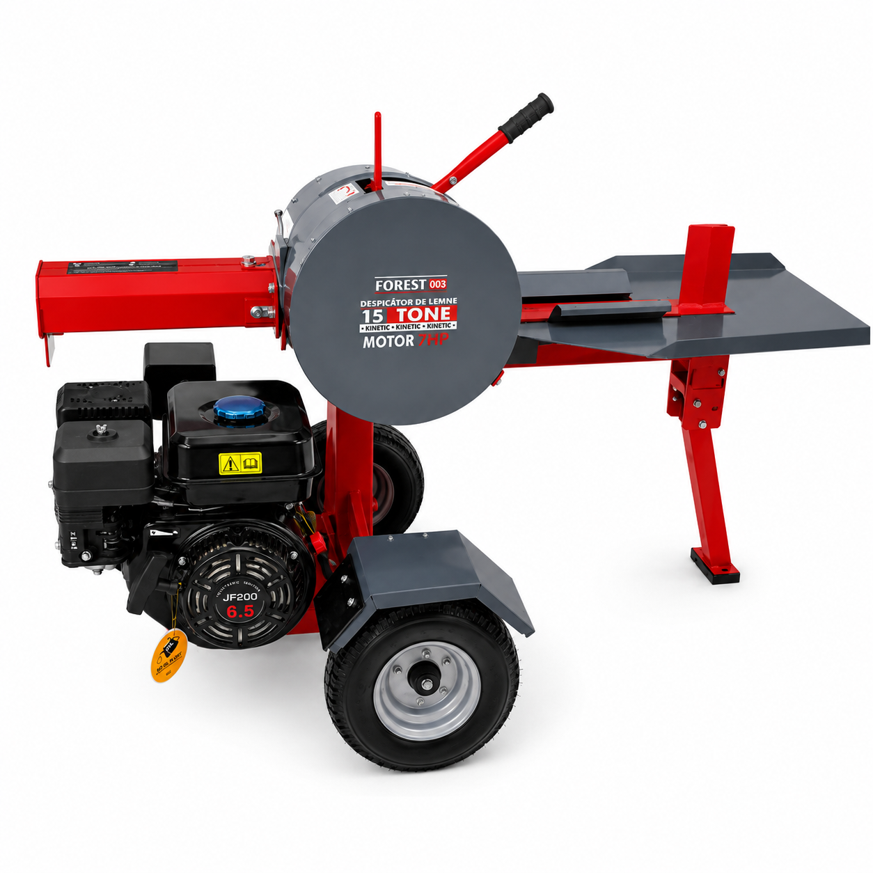 Despicator de lemne cinetic Forest 003, 15 tone, motor pe benzină JF200 7 CP