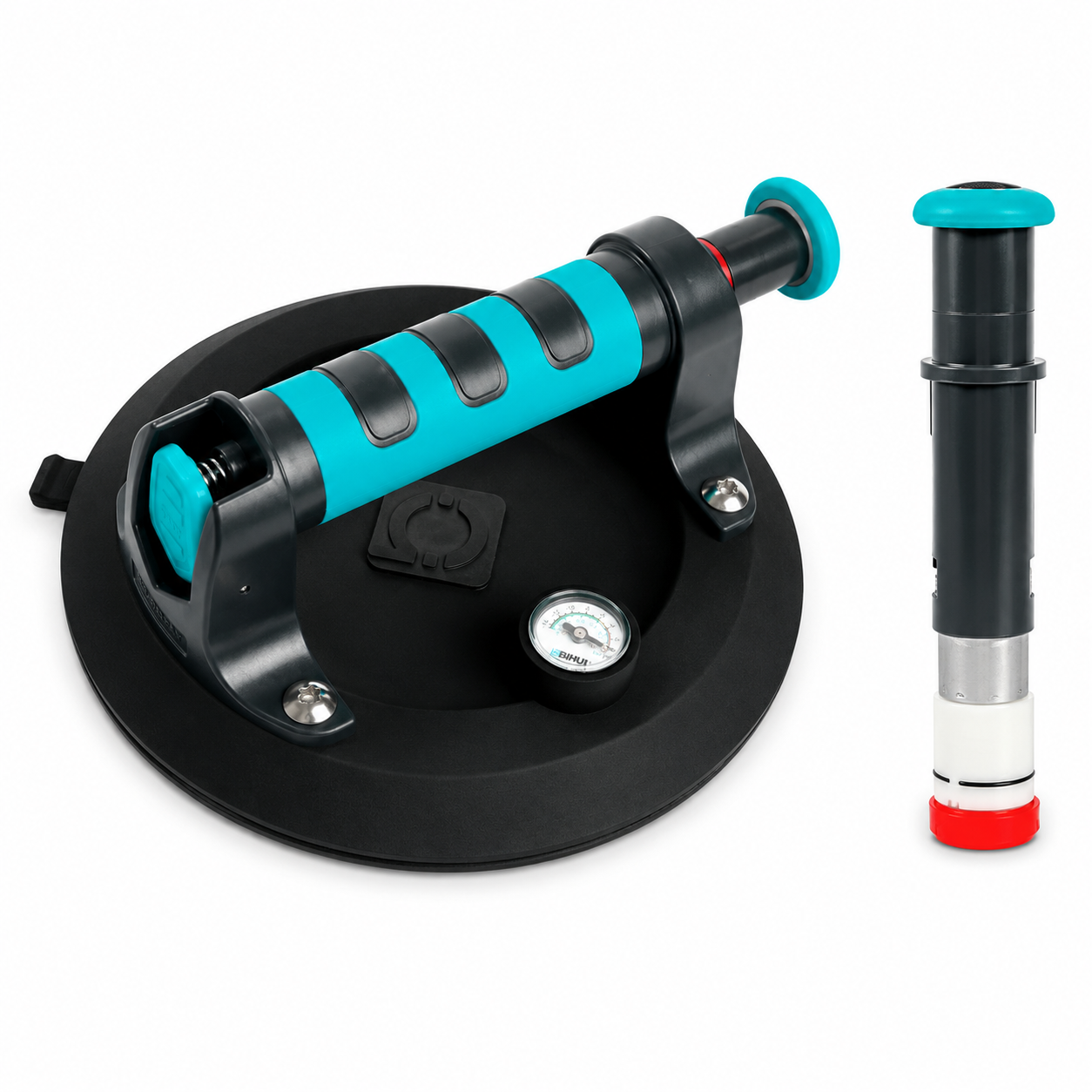 Ventuză hibridă cu pompă manuală și piston electric BIHUI SCBB8, 140 kg, 203 mm