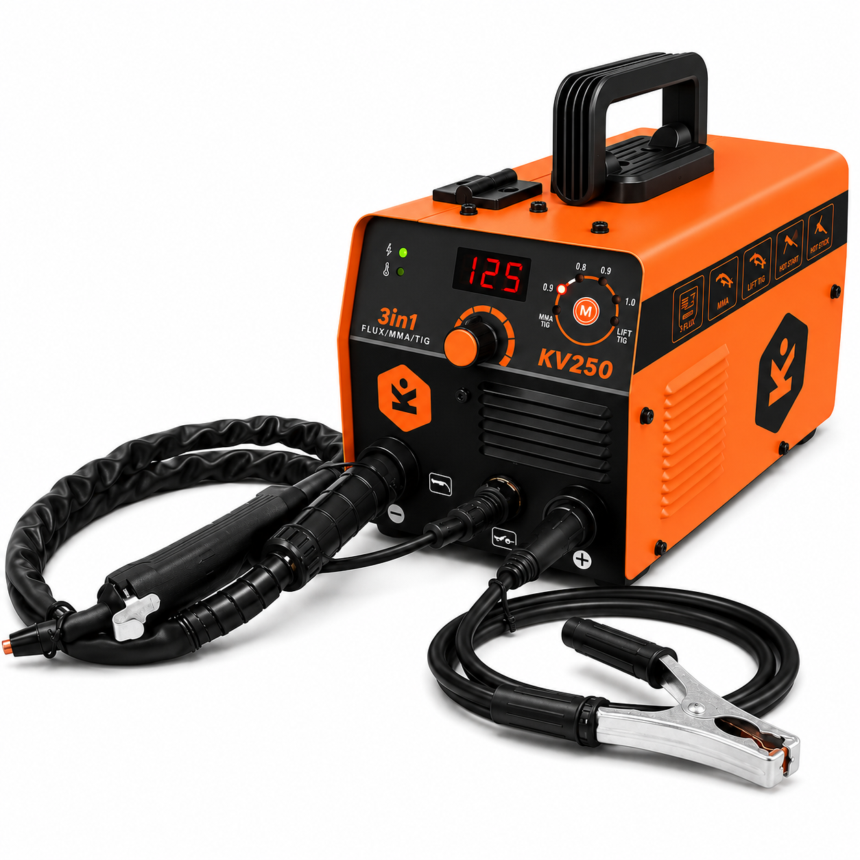 Aparat de sudură fără gaz Kronava KV250, MIG/MMA/TIG, 250 A, 4600 W