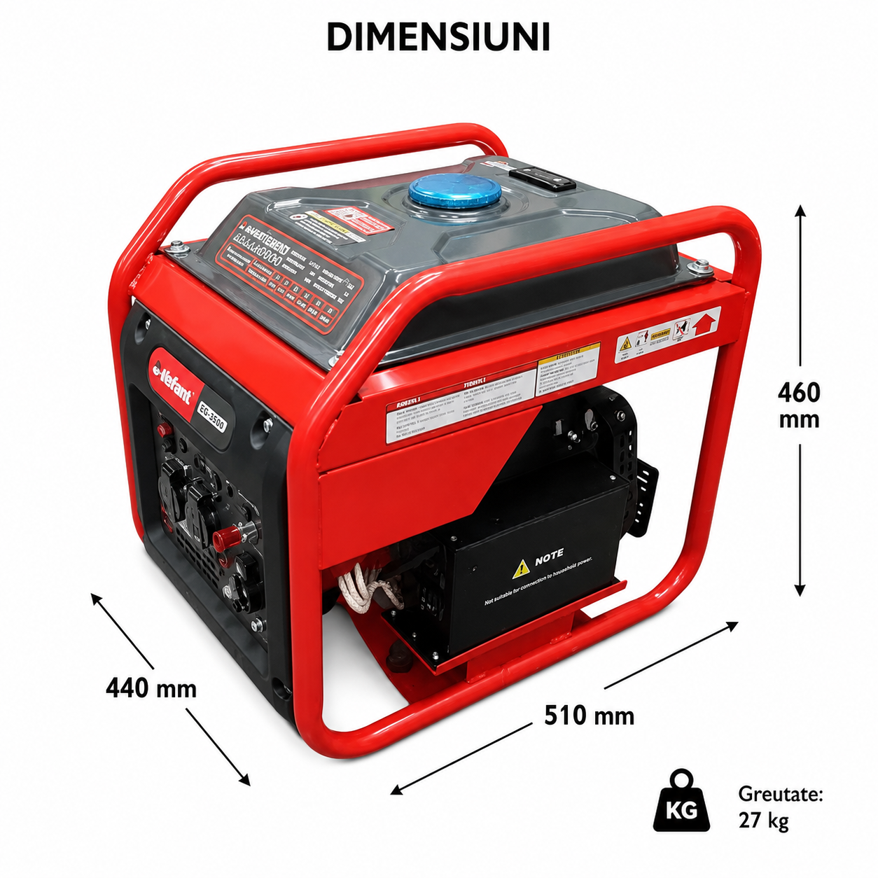 Generator pe benzină cu aparat de sudură Elefant ZH4500I-W
