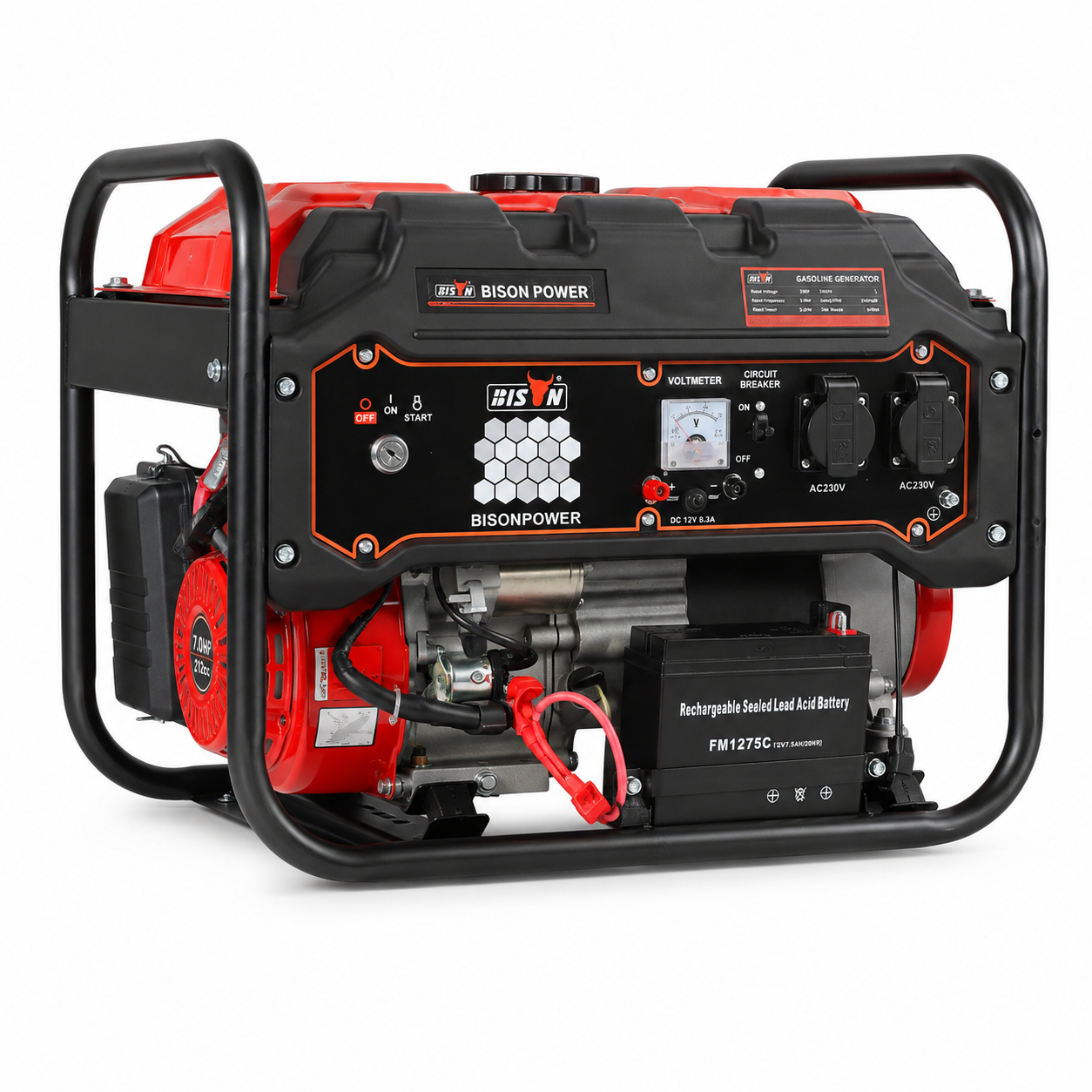 Generator pe benzină Bison BS3500E 3kW, pornire electrică