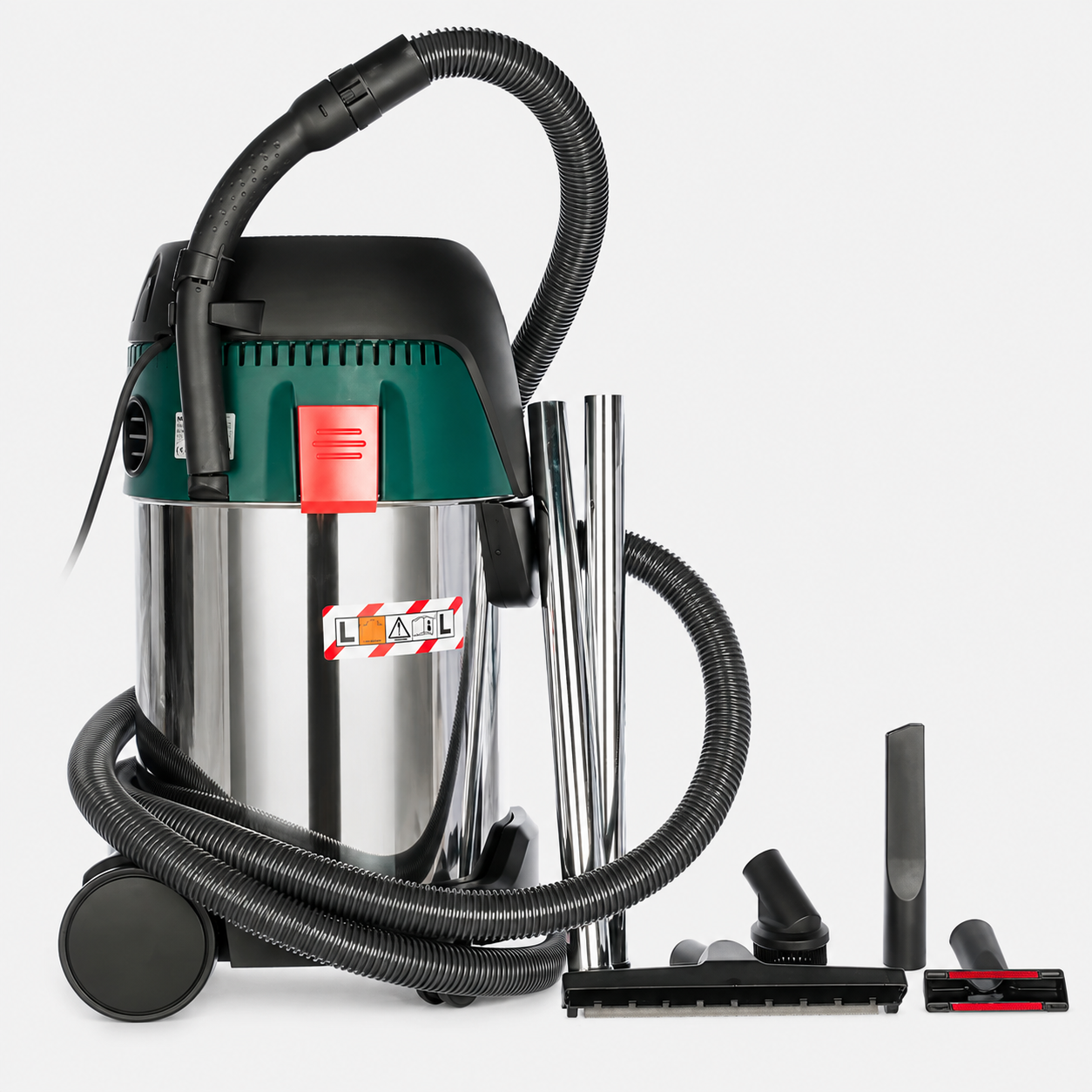Aspirator industrial umed-uscat METABO ASA 30L PC Inox, 1250 W, 210 mbar, 30 L