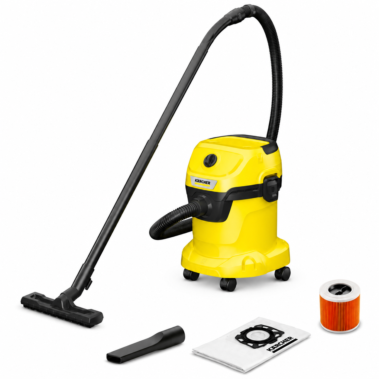 Aspirator industrial umed-uscat KARCHER WD 3 V-15/4/20, 1000 W, 200 mbar, 15 L