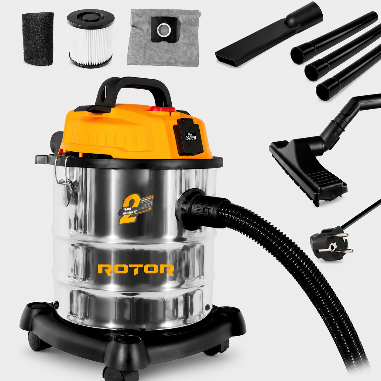 Aspirator industrial umed-uscat ROTOR RC-175, 1200 W, 200 mbar, 20 L