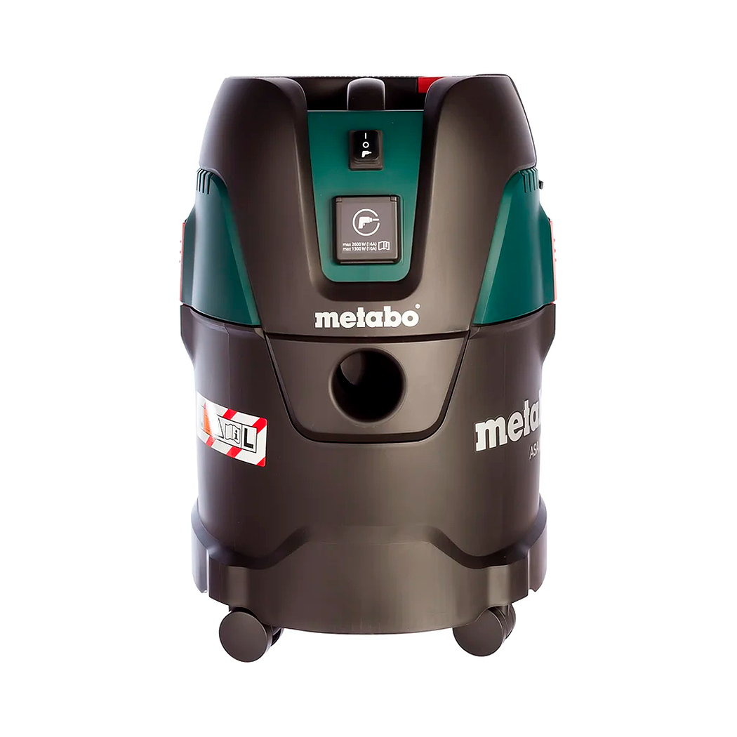 Aspirator industrial umed-uscat METABO ASA 25 L PC, 1250 W, 210 mbar, 25 L