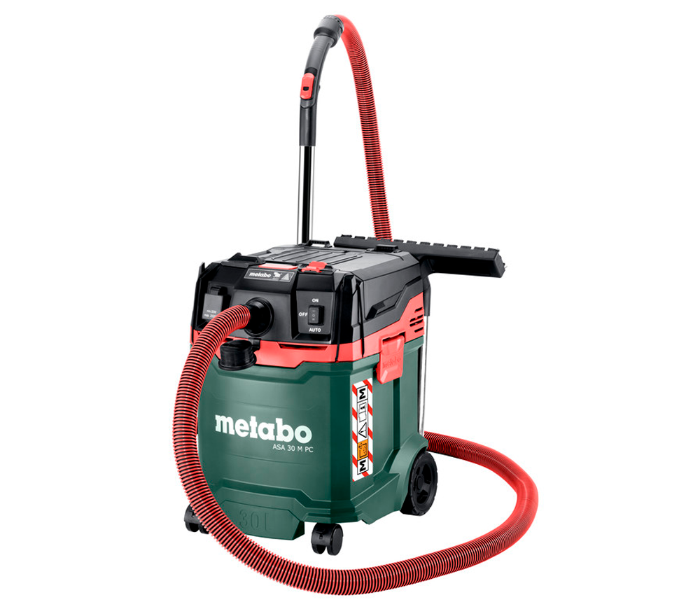 Aspirator industrial umed-uscat METABO ASA 30 M PC, 1200 W, 225 mbar, 30 L
