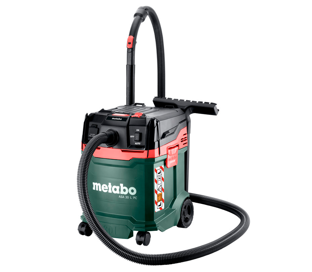 Aspirator industrial umed-uscat METABO ASA 30 L PC, 1200 W, 225 mbar, 30 L