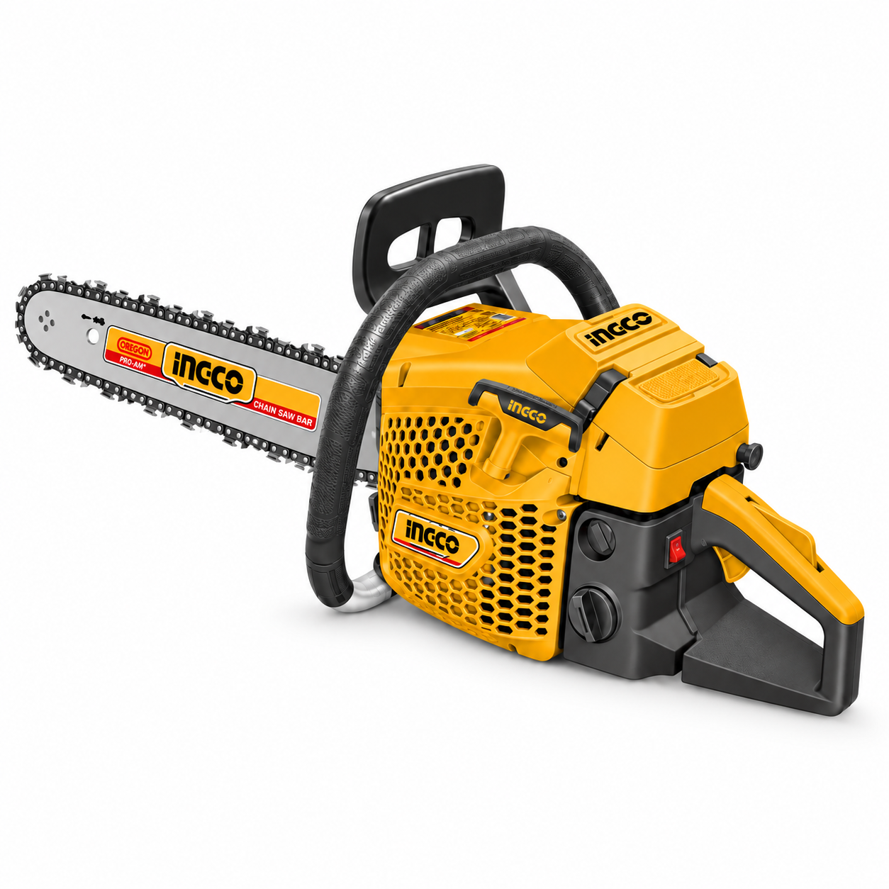 Motoferăstrău pe benzină INGCO GCS5582211, motor 58 cm³, lamă 550 mm