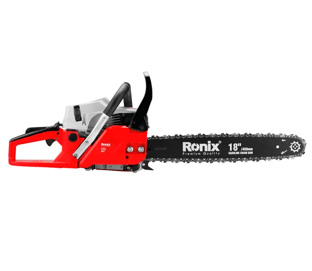 Motoferăstrău pe benzină RONIX 4647, motor 49.3 cm³, lamă 450 mm