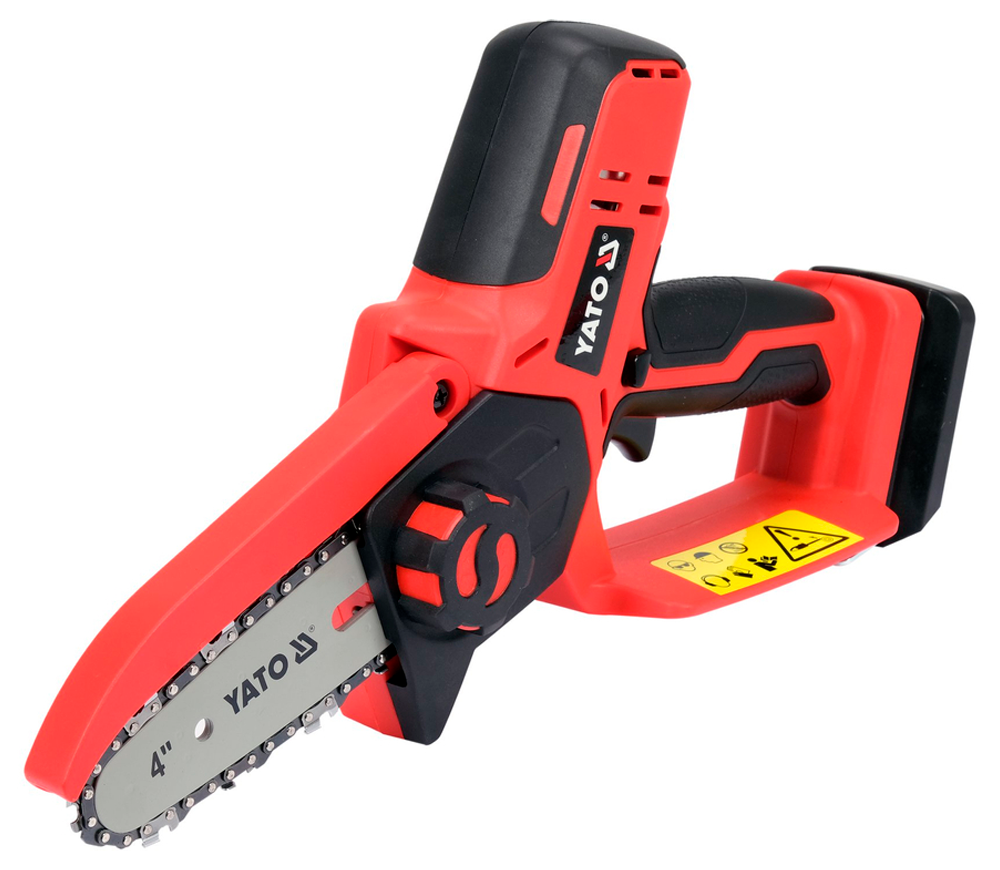 Fierăstrău cu lanț și acumulator YATO YT828136, șină 100 mm, 18 V – fără acumulator