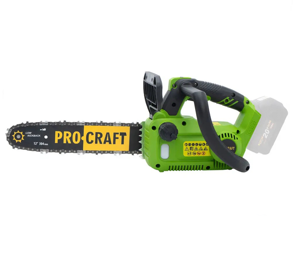 Fierăstrău cu lanț și acumulator ProCraft PKA42Li, șină 300 mm, 20 V – fără acumulator