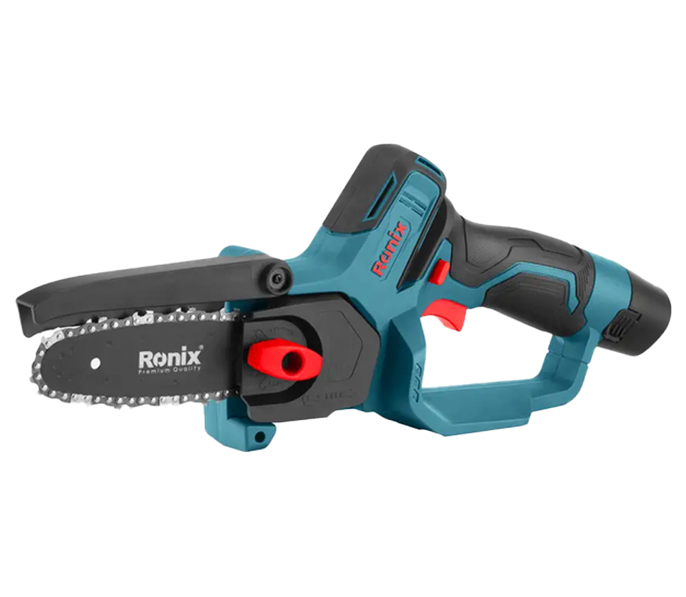 Fierăstrău cu lanț și acumulator RONIX 8107K, șină 150 mm, 12 V, 2 Ah