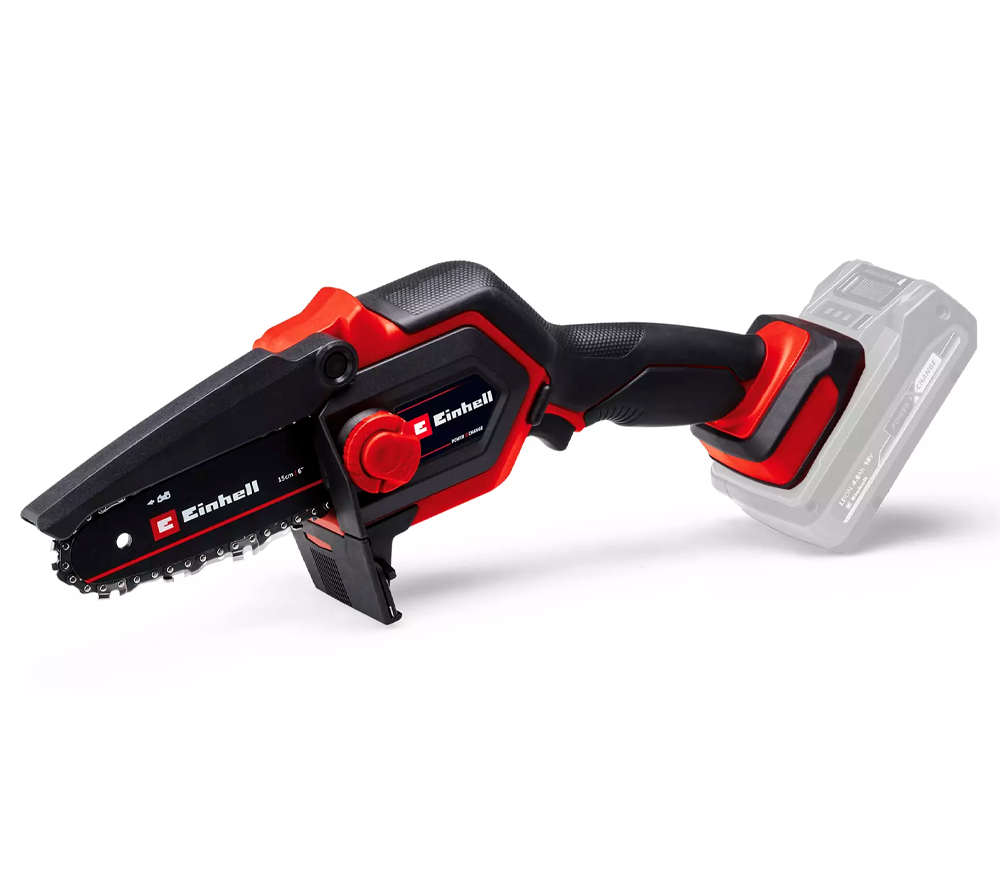 Fierăstrău cu lanț și acumulator EINHELL GE-PS 18/15 Li BL-Solo, șină 158 mm, 18 V – fără acumulator