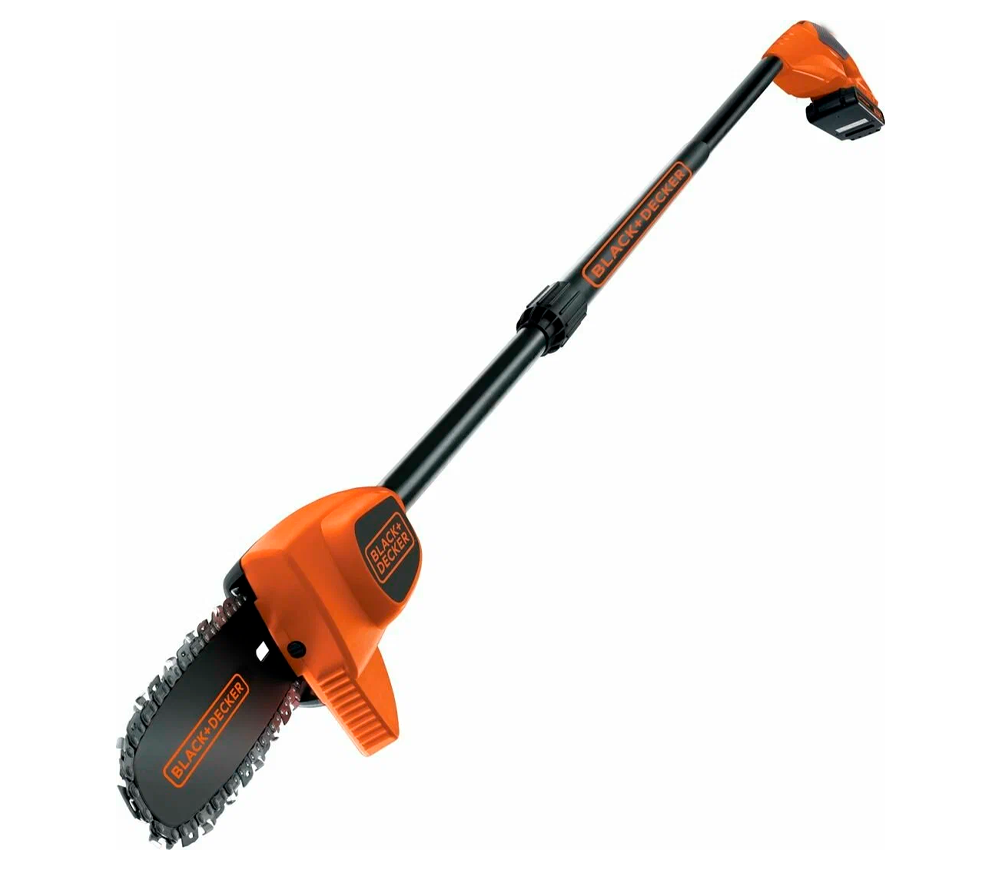 Fierăstrău telescopic cu lanț și acumulator BLACK&DECKER GPC1820L20-QW, șină 200 mm, 18 V, 2 Ah