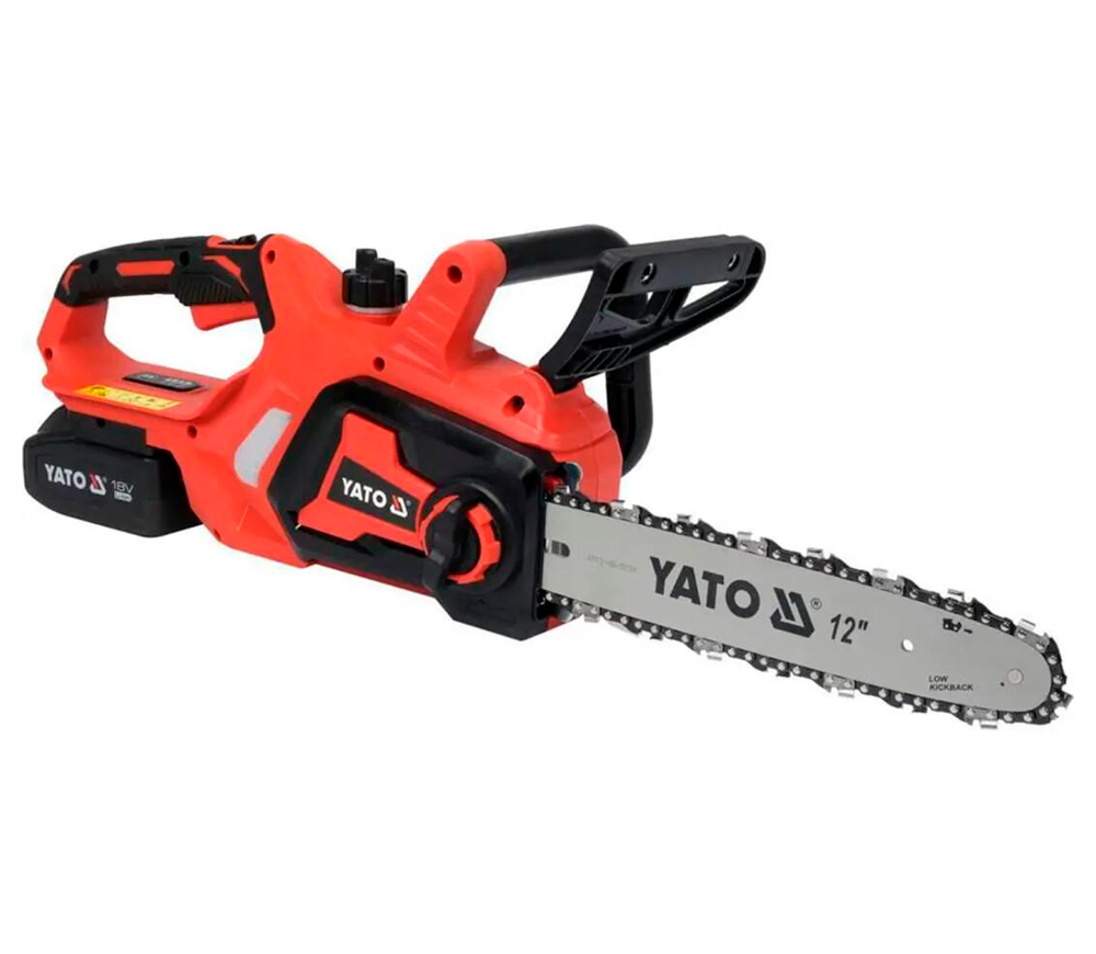Fierăstrău cu lanț și acumulator YATO YT828137, șină 300 mm, 18 V, 4 Ah