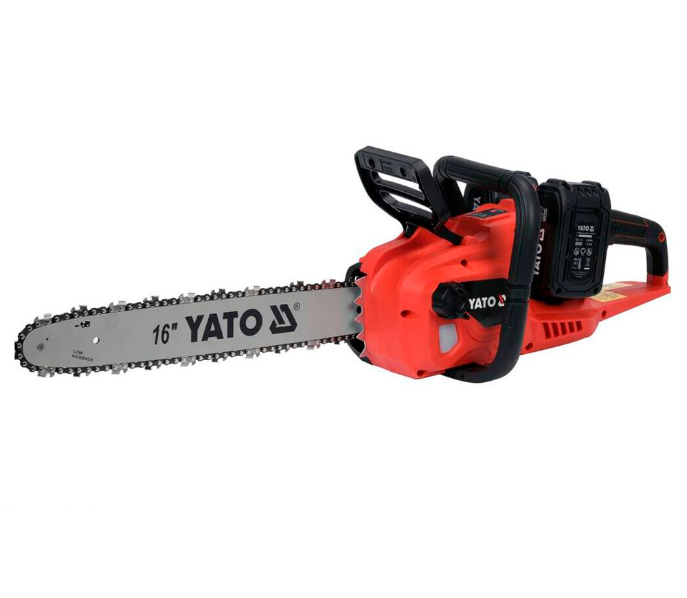 Fierăstrău cu lanț și acumulator YATO YT828131, șină 400 mm, 2×18 V, 4 Ah