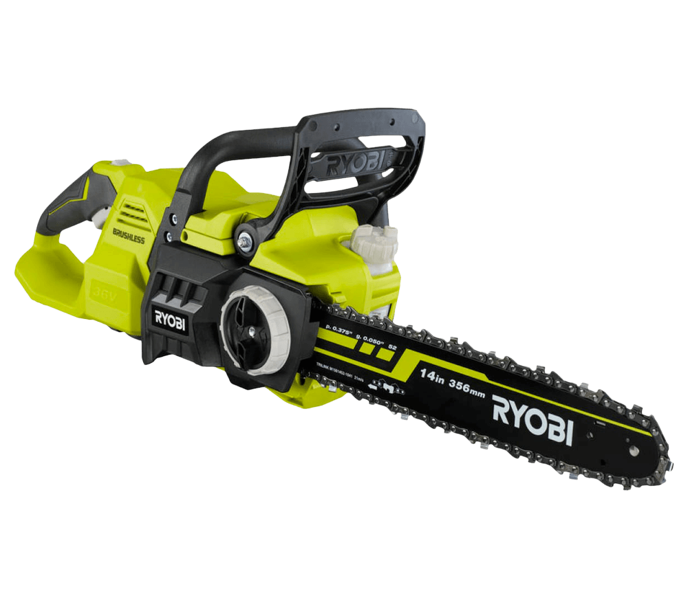Fierăstrău cu lanț și acumulator RYOBI RY36CSX35A-150, șină 350 mm, 18 V, 5 Ah