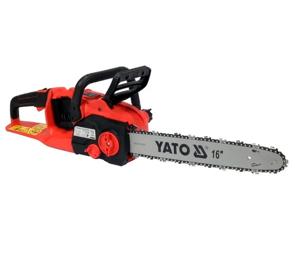 Fierăstrău cu lanț și acumulator YATO YT828132, șină 400 mm, 2×18 V – fără acumulator