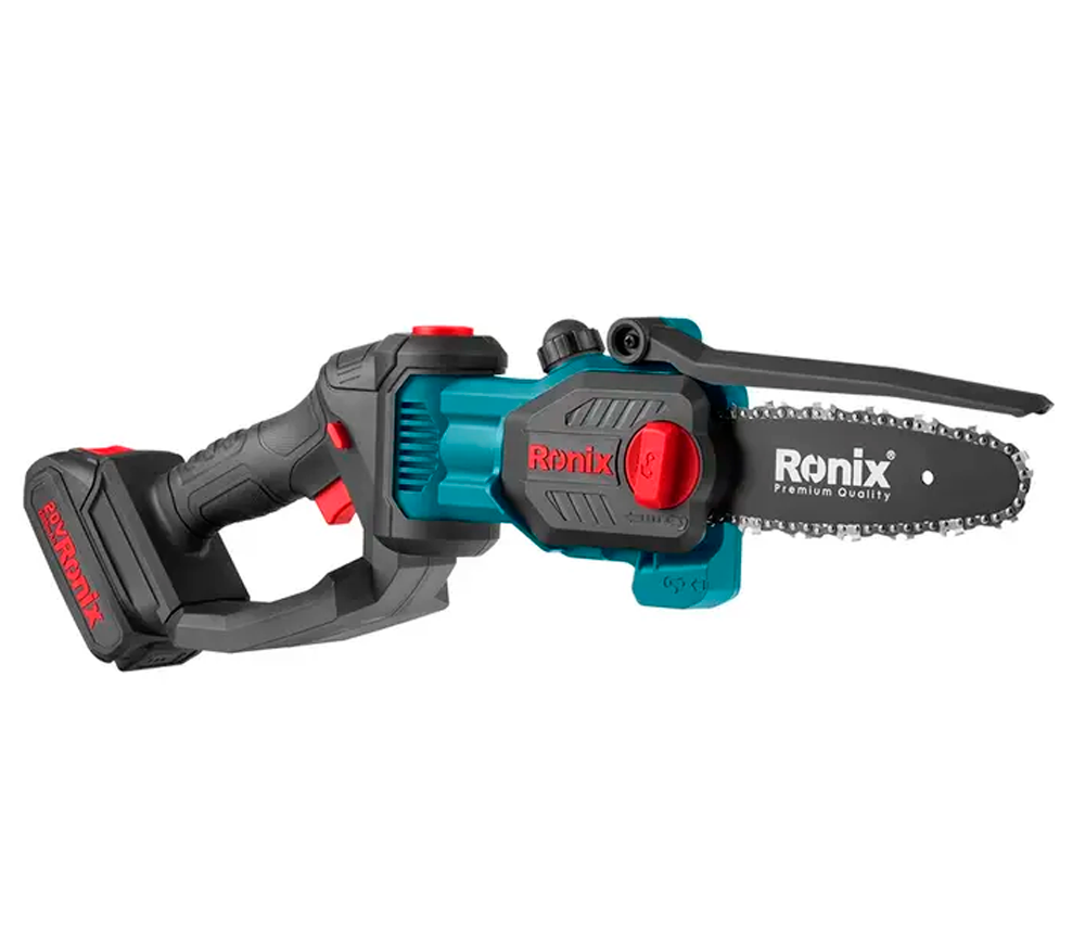 Fierăstrău cu lanț și acumulator RONIX 8600, șină 195 mm, 20 V, 2 Ah