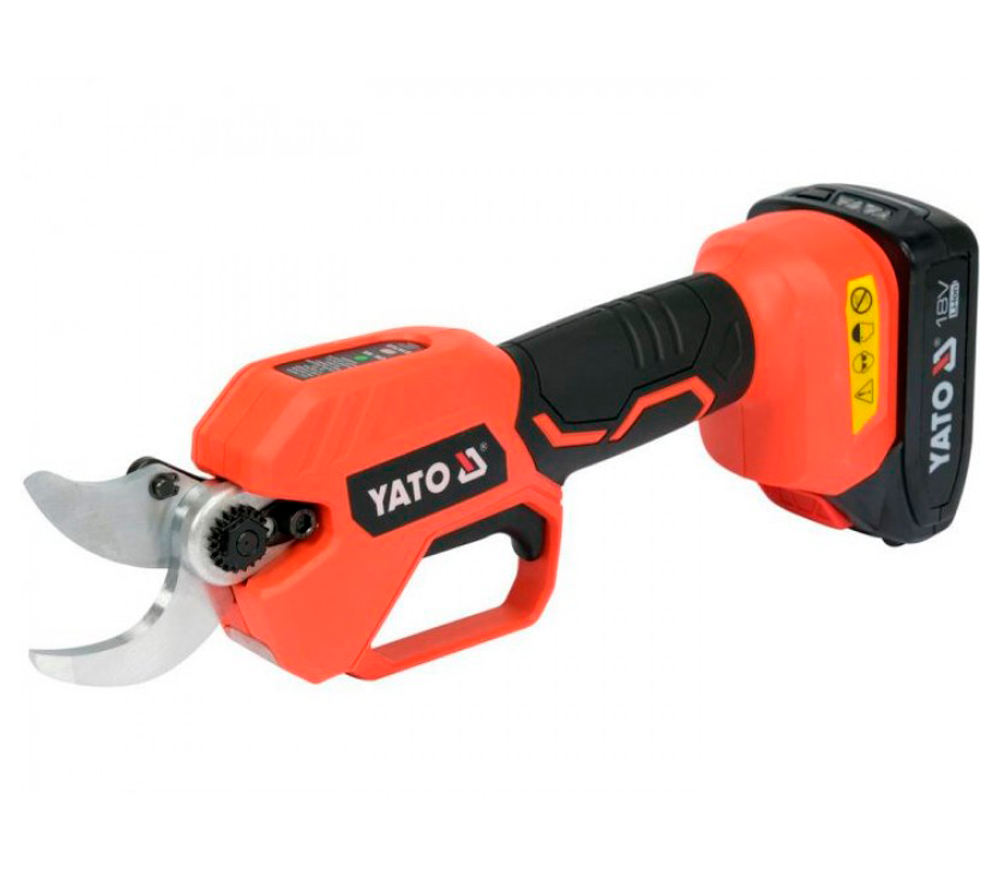 Foarfecă de grădină cu acumulator YATO YT828377, 18 V, 2 Ah, tăiere 30 mm