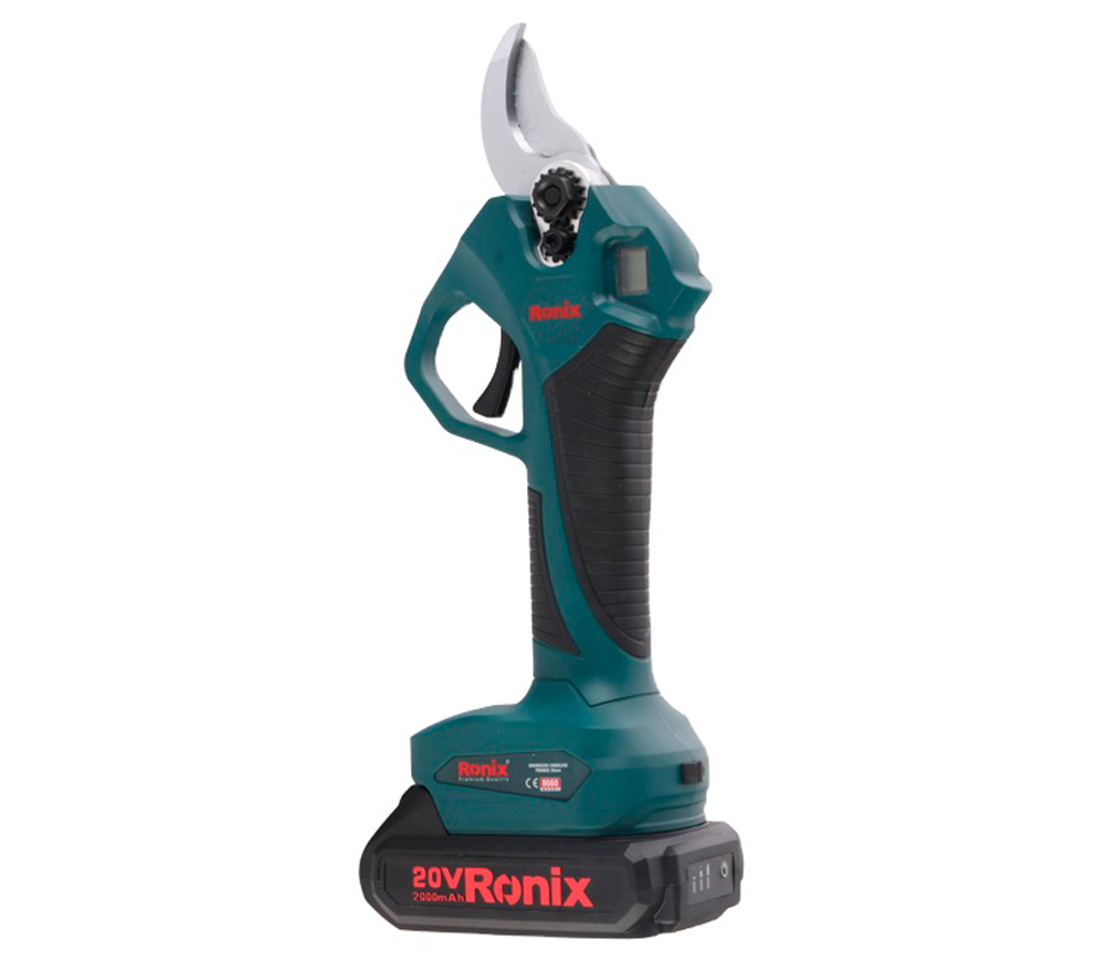Foarfecă de grădină cu acumulator RONIX 8660, 20 V, 2 Ah, Brushless