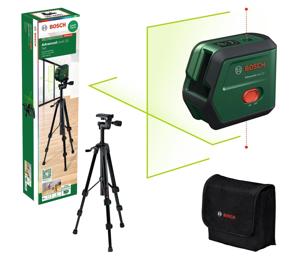 Nivelă laser profesională BOSCH AdvancedLevel 2G Set 0603663G01, 2 fascicule, 15 m