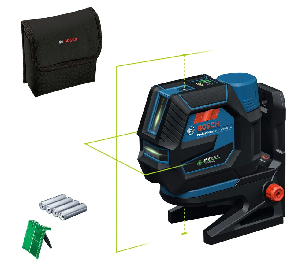 Nivelă laser profesională BOSCH GCL 12V-50-22 CG 0601066S00, 2 fascicule, 25 m